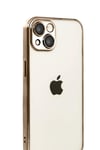 Mey İthalat®   iPhone 15  Lensli Silikon - Çöl Titanyum