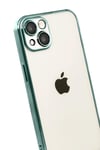 Mey İthalat®   iPhone 15  Lensli Silikon - Yeşil