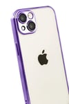 Mey İthalat®   iPhone 15  Lensli Silikon - Mor