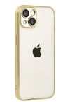 Mey İthalat®   iPhone 15  Lensli Silikon - Gold