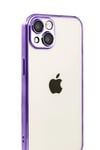 Mey İthalat®   iPhone 15  Lensli Silikon - Mor
