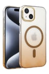 Mey İthalat®   iPhone 15 Plus Glossy Magsafe Kapak - Çöl Titanyum