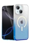 Mey İthalat®   iPhone 15 Plus Pummel Shiny Magsafe Kapak - Mavi