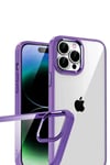 Mey İthalat®   iPhone 15 Pro Max  Lensli Silikon - Mor