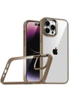 Mey İthalat®   iPhone 15 Pro Max  Lensli Silikon - Çöl Titanyum