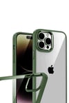 Mey İthalat®   iPhone 15 Pro Max  Lensli Silikon - Yeşil