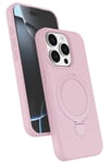Mey İthalat®   iPhone 15 Pro Max Regal Magsafe Standlı Kapak - Açık Pembe
