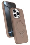 Mey İthalat®   iPhone 15 Pro Max Regal Magsafe Standlı Kapak - Çöl Titanyum