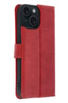 Mey İthalat®   iPhone 15 Trend S Plus Kapaklı Kılıf - Kırmızı