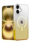 Mey İthalat®   iPhone 16 Plus Pummel Shiny Magsafe Kapak - Gold