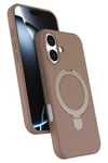 Mey İthalat®   iPhone 16 Plus Regal Magsafe Standlı Kapak - Çöl Titanyum