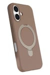 Mey İthalat®   iPhone 16 Plus Regal Magsafe Standlı Kapak - Çöl Titanyum