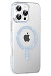 Mey İthalat®   iPhone 16 Pro Max Move Taşlı Magsafe Kapak - Mavi