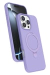 Mey İthalat®   iPhone 16 Pro Max Regal Magsafe Standlı Kapak - Lila
