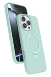 Mey İthalat®   iPhone 16 Pro Max Regal Magsafe Standlı Kapak - Su Yeşili