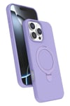 Mey İthalat®   iPhone 16 Pro Max Regal Magsafe Standlı Kapak - Lila