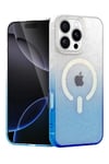 Mey İthalat®   iPhone 16 Pro Pummel Shiny Magsafe Kapak - Mavi