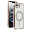 Mey İthalat®   iPhone 16E Joke Simli Magneticsafe Kılıf - Gold