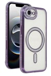 Mey İthalat®   iPhone 16E Joke Simli Magneticsafe Kılıf - Derin Mor
