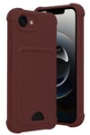 Mey İthalat®   iPhone 16E Kelvin Kartvizitli Silikon - Bordo