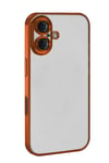 Mey İthalat®   iPhone 17  Lensli Silikon - Turuncu