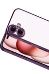 Mey İthalat®   iPhone 17  Lensli Silikon - Açık Mor