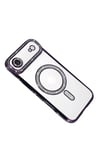 Mey İthalat®   iPhone 17 Air Joke Simli Magneticsafe Kılıf - Derin Mor