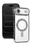 Mey İthalat®   iPhone 17 Air Joke Simli Magneticsafe Kılıf - Gümüş