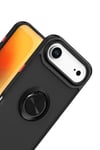 Mey İthalat®   iPhone 17 Air Montreal Yüzüklü Silikon Kapak - Siyah