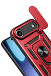 Mey İthalat®   iPhone 17 Air Pars Lens Yüzüklü Silikon - Kırmızı