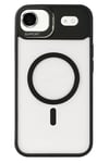 Mey İthalat®   iPhone 17 Air Remim Lensli Magsafe Standlı Kapak - Siyah