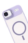 Mey İthalat®   iPhone 17 Air Remim Lensli Magsafe Standlı Kapak - Lila