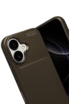 Mey İthalat®   iPhone 17 Auto Focus Karbon Kapak - Kahverengi