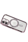 Mey İthalat®   iPhone 17 Joke Simli Magneticsafe Kılıf - Pembe