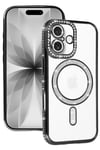 Mey İthalat®   iPhone 17 Joke Simli Magneticsafe Kılıf - Siyah