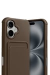 Mey İthalat®   iPhone 17 Kelvin Kartvizitli Silikon - Kahverengi