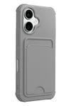 Mey İthalat®   iPhone 17 Kelvin Kartvizitli Silikon - Gri