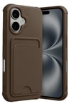 Mey İthalat®   iPhone 17 Kelvin Kartvizitli Silikon - Kahverengi