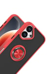 Mey İthalat®   iPhone 17 Montreal Yüzüklü Silikon Kapak - Kırmızı