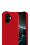 Mey İthalat®   iPhone 17 Nano içi Kadife Silikon - Kırmızı