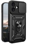 Mey İthalat®   iPhone 17 Pars Lens Yüzüklü Silikon - Siyah