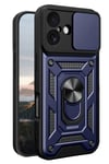 Mey İthalat®   iPhone 17 Pars Lens Yüzüklü Silikon - Lacivert