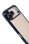 Mey İthalat®   iPhone 17 Pro  Lensli Silikon - Lacivert