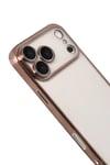 Mey İthalat®   iPhone 17 Pro  Lensli Silikon - Çöl Titanyum