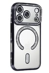 Mey İthalat®   iPhone 17 Pro Joke Simli Magneticsafe Kılıf - Siyah