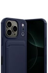 Mey İthalat®   iPhone 17 Pro Kelvin Kartvizitli Silikon - Lacivert