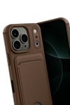 Mey İthalat®   iPhone 17 Pro Kelvin Kartvizitli Silikon - Kahverengi
