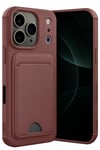 Mey İthalat®   iPhone 17 Pro Kelvin Kartvizitli Silikon - Bordo