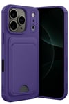 Mey İthalat®   iPhone 17 Pro Kelvin Kartvizitli Silikon - Derin Mor