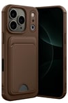 Mey İthalat®   iPhone 17 Pro Kelvin Kartvizitli Silikon - Kahverengi